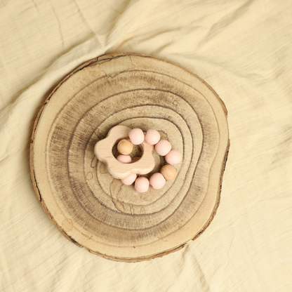 Flower Teether with Beads