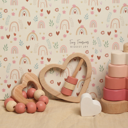 Heart Teether with Beads