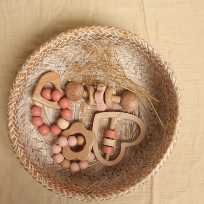 Heart Teether with Beads