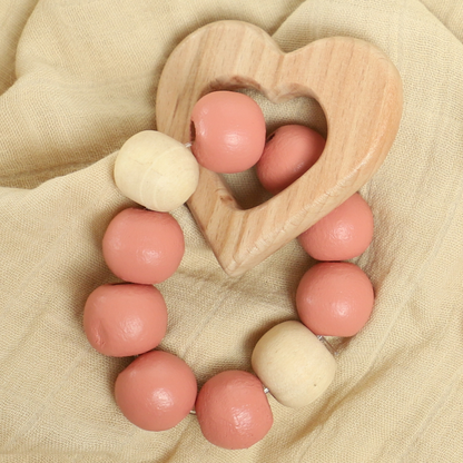 Heart Teether with Beads