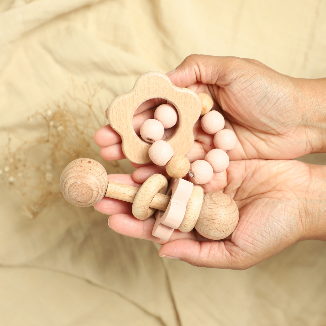 Birch Flower Teether & Rattle Combo