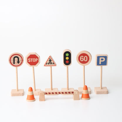 Birch Traffic Signs - Set of 10
