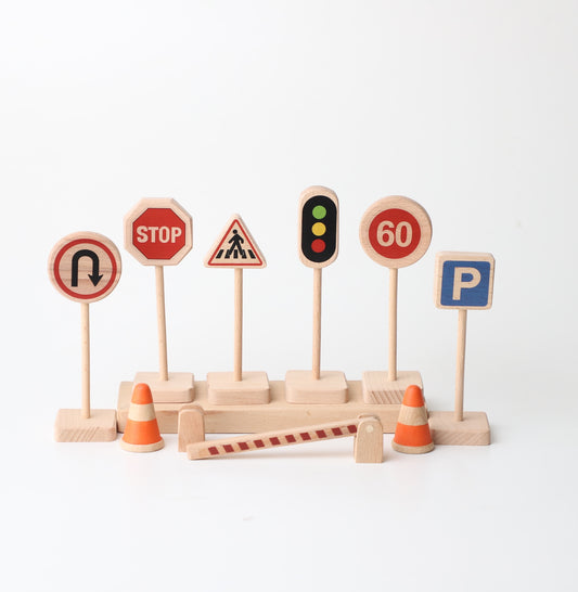 Birch Traffic Signs - Set of 10
