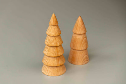 Birch Fir Trees Set of 2