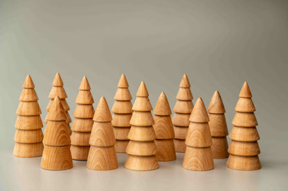 Birch Fir Trees Set of 2