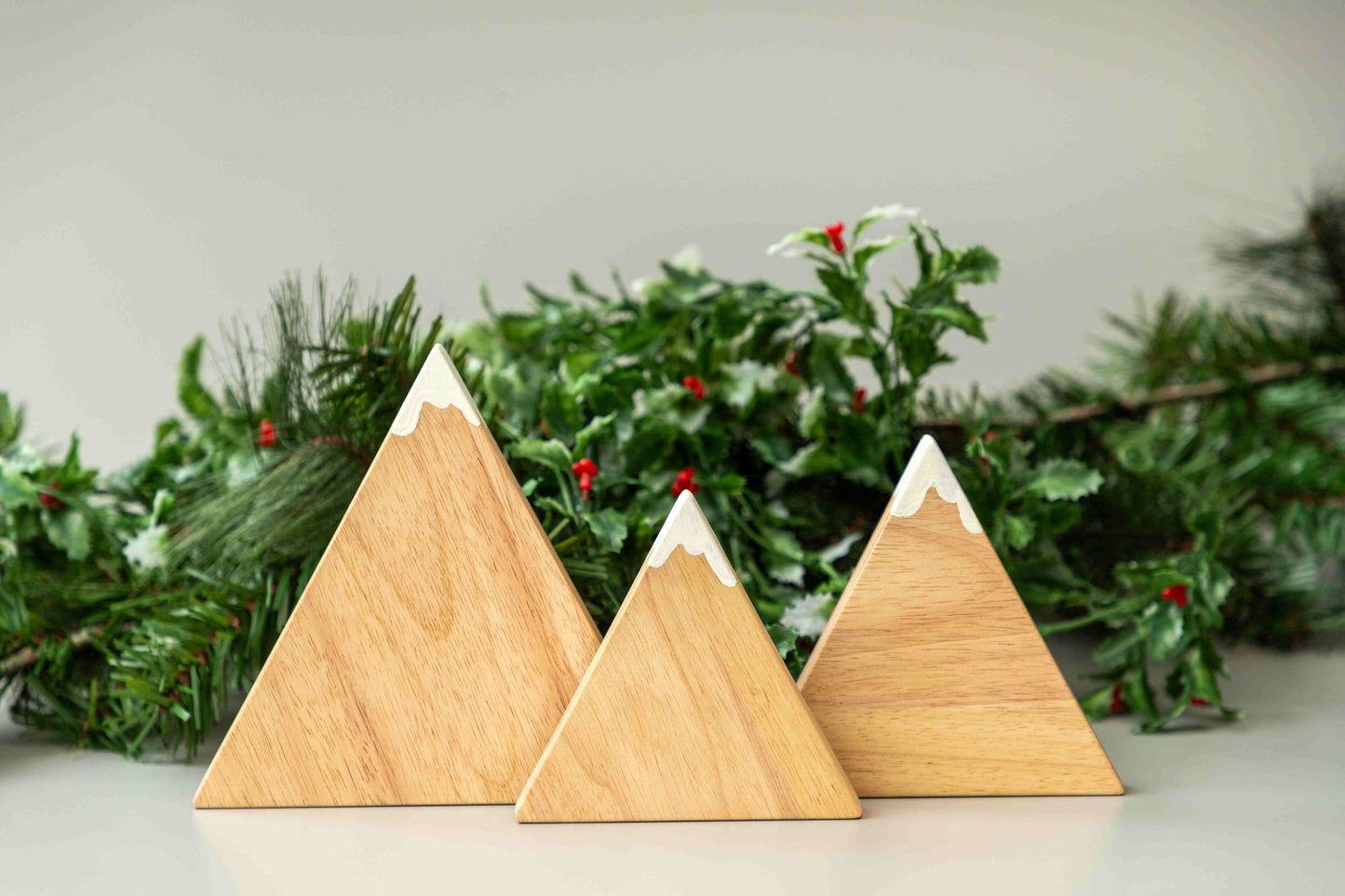 Birch Snowy Peak Mountains Set of 3