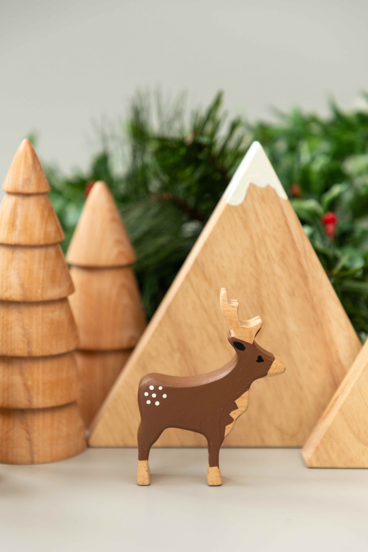 Birch Snowy Peak Mountains Set of 3