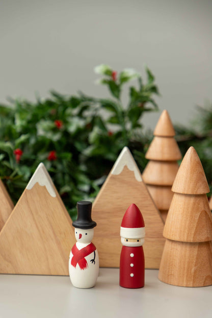 Birch Snowy Peak Mountains Set of 3