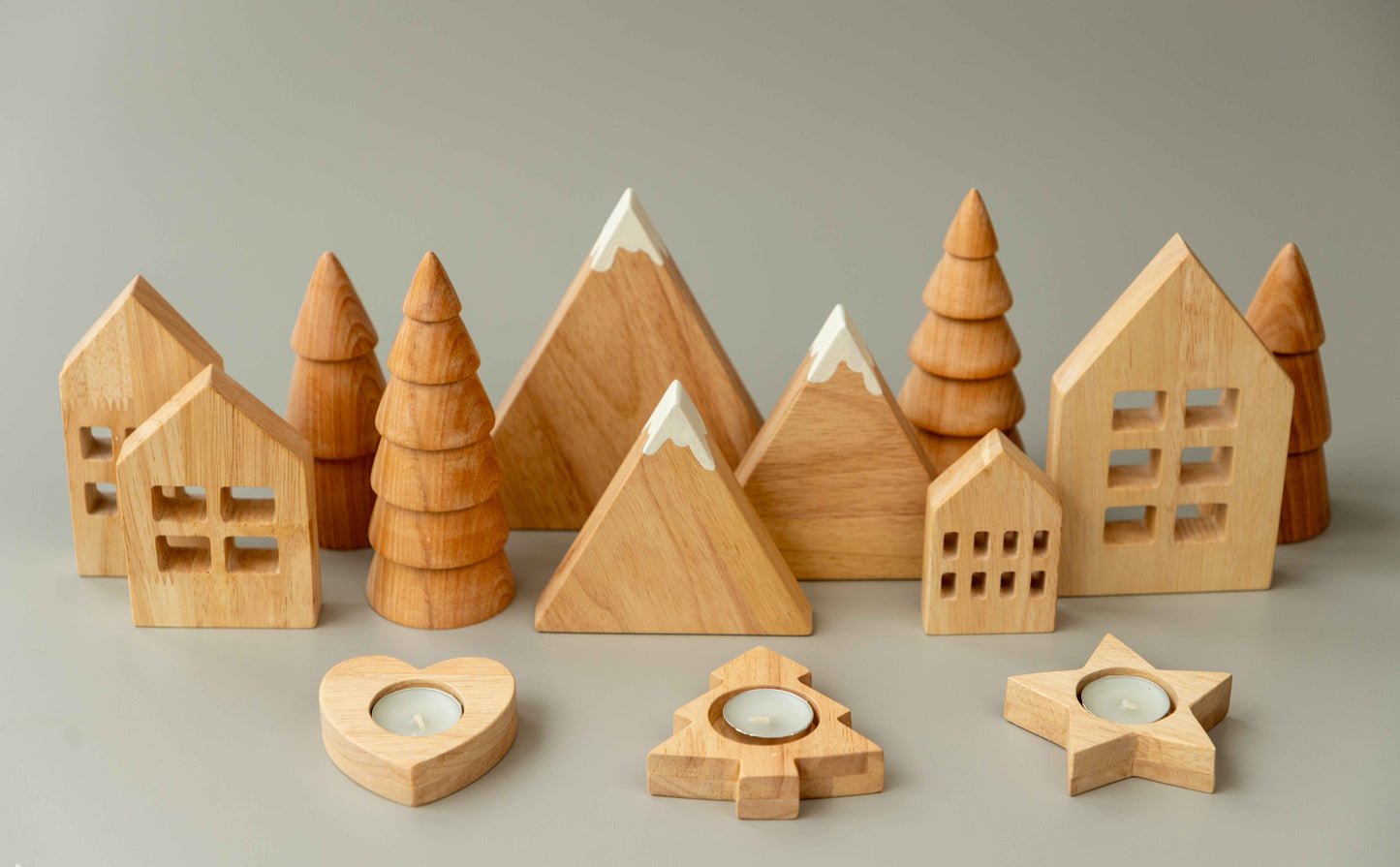 Birch Fir Trees Set of 2