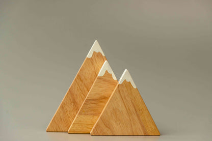 Birch Snowy Peak Mountains Set of 3