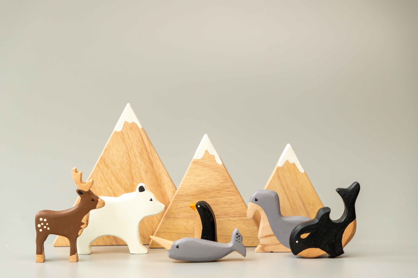 Birch Snowy Peak Mountains Set of 3
