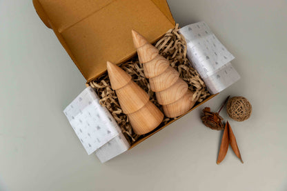 Birch Fir Trees Set of 2