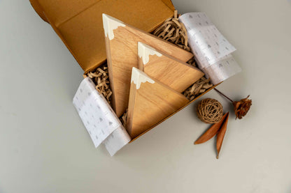 Birch Snowy Peak Mountains Set of 3