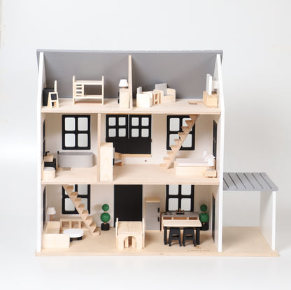 Birch WonderHome with Balcony and garage - 40pcs of furniture included