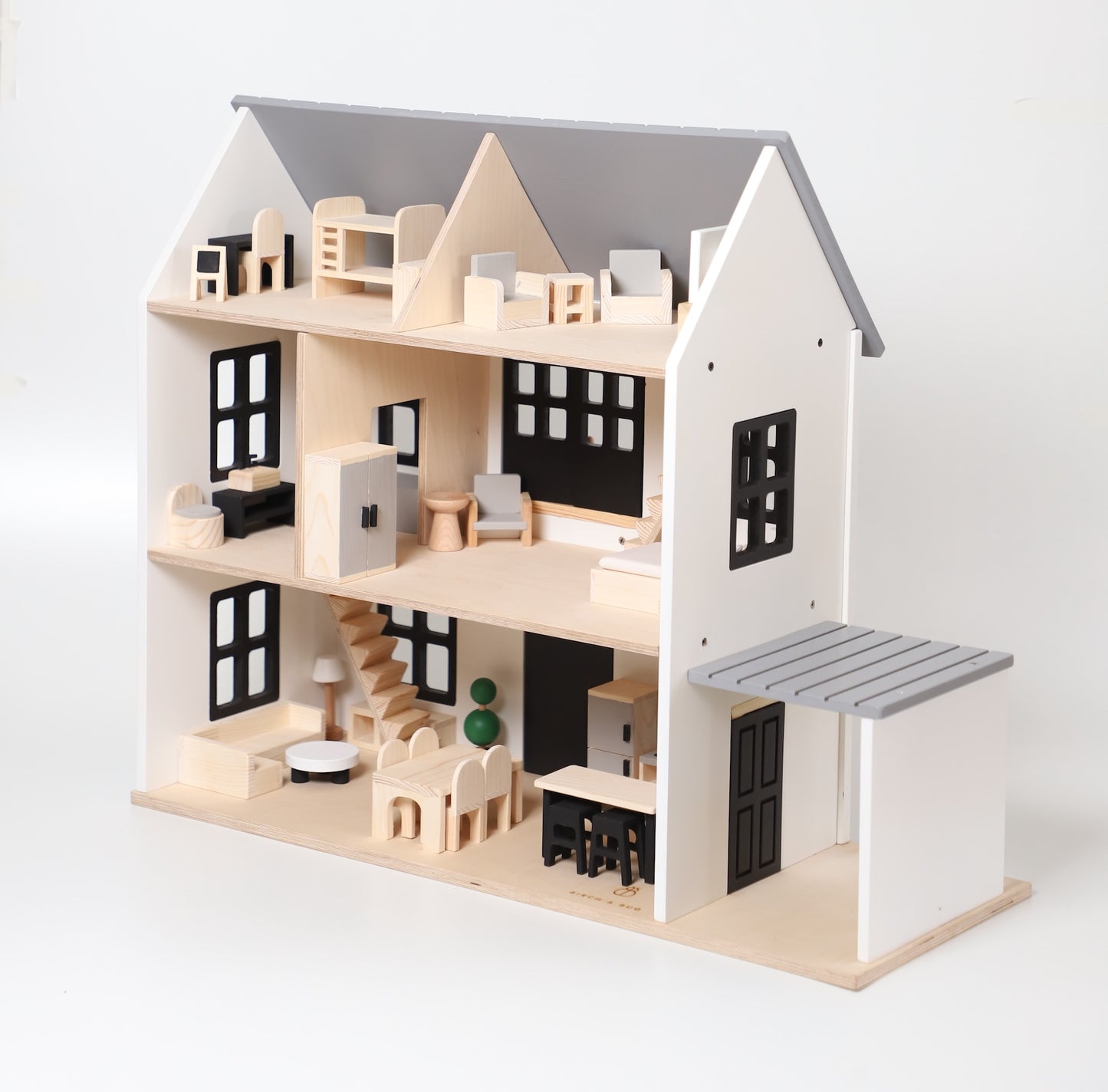 Birch WonderHome with Balcony and garage - 40pcs of furniture included