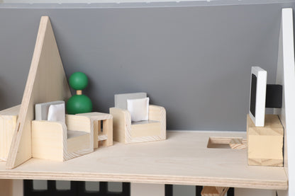 Birch WonderHome with Balcony and garage - 40pcs of furniture included