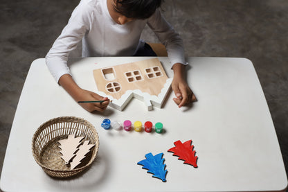 Birch Gingerbread House – DIY Wooden Paint & Play Set