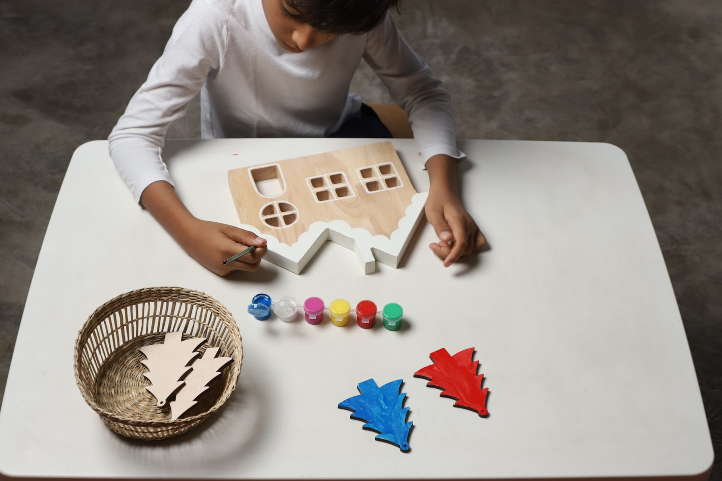 Birch Gingerbread House – DIY Wooden Paint & Play Set