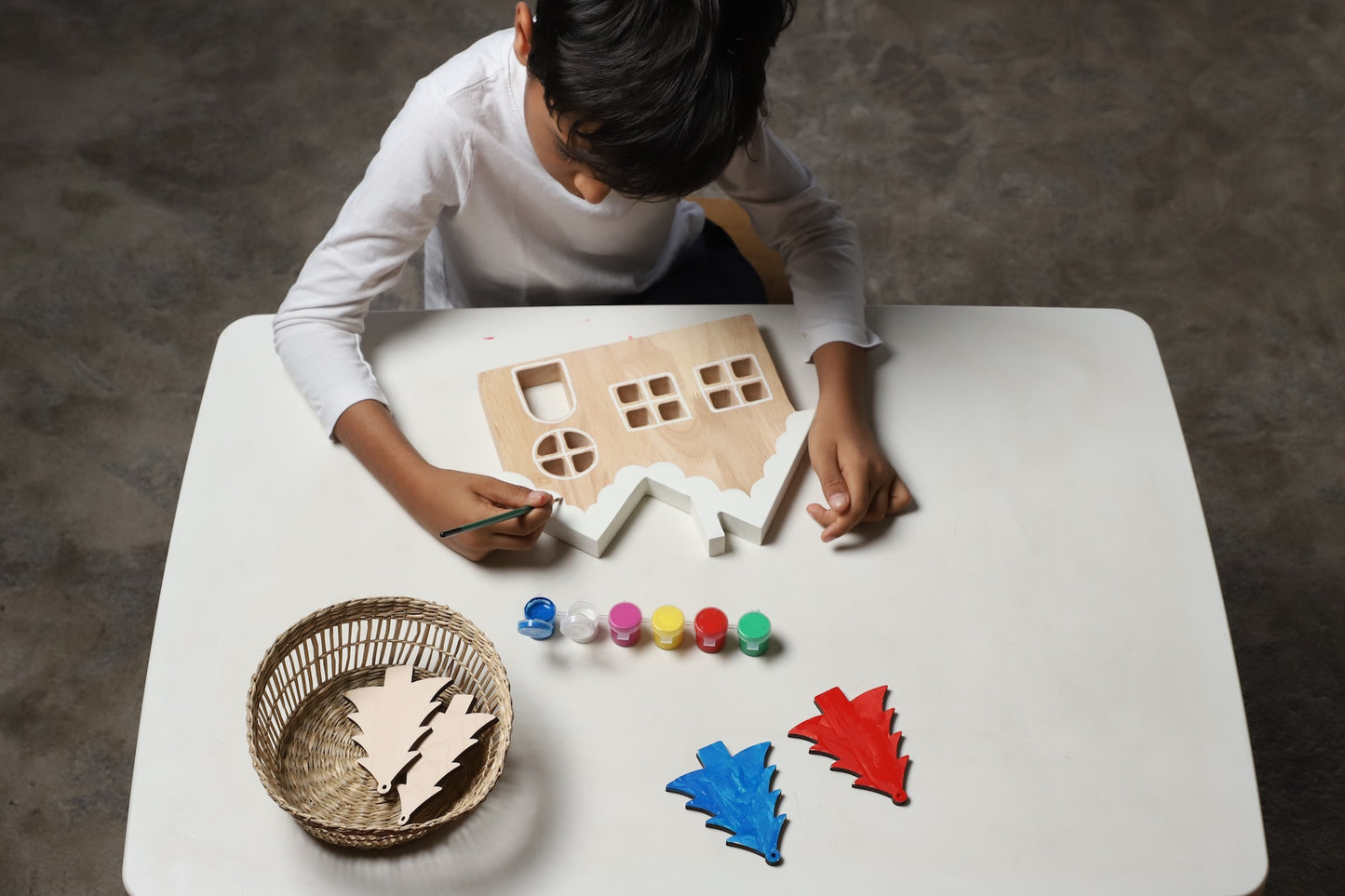 Birch Gingerbread House – DIY Wooden Paint & Play Set