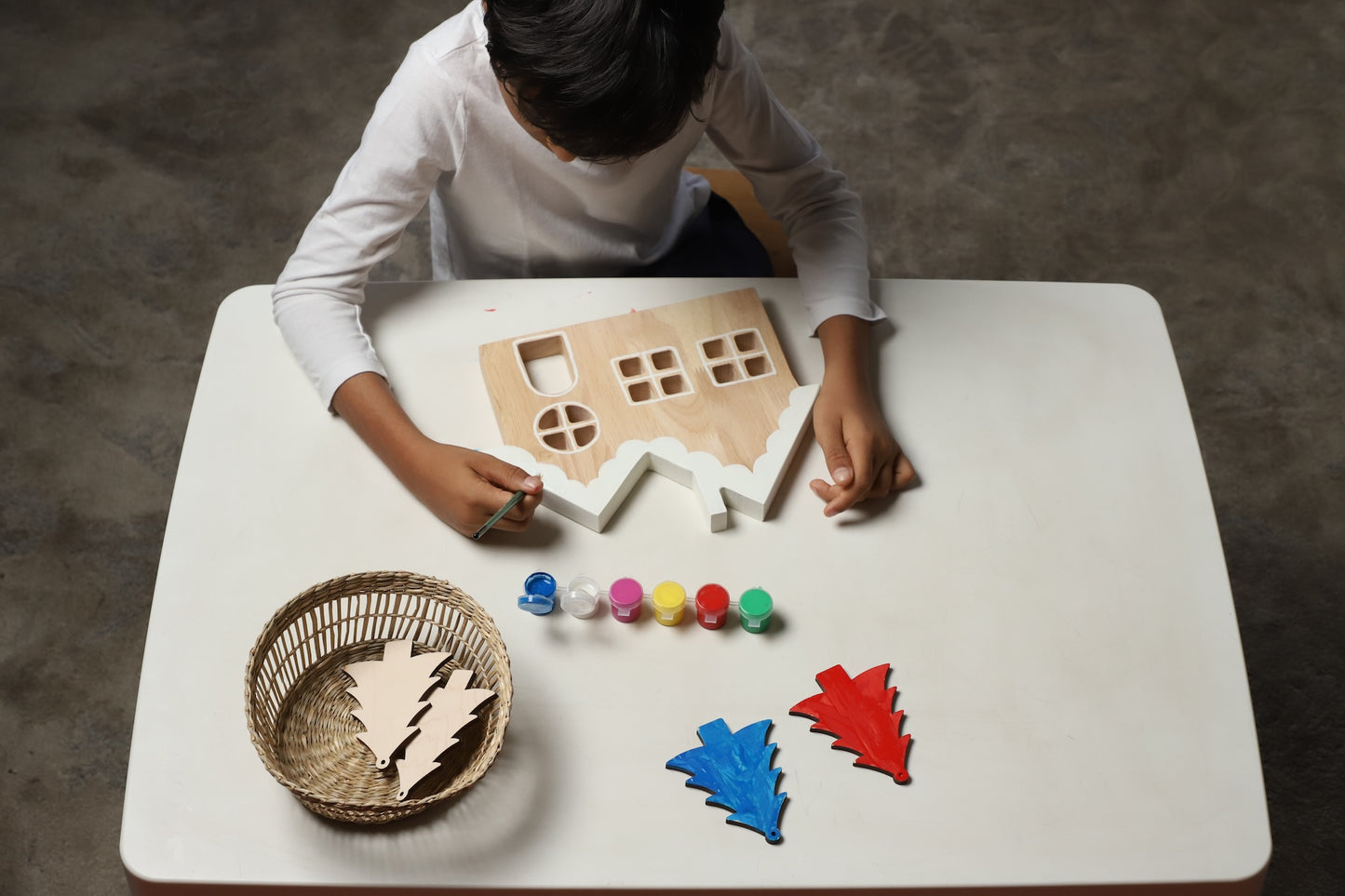Birch Gingerbread House – DIY Wooden Paint & Play Set