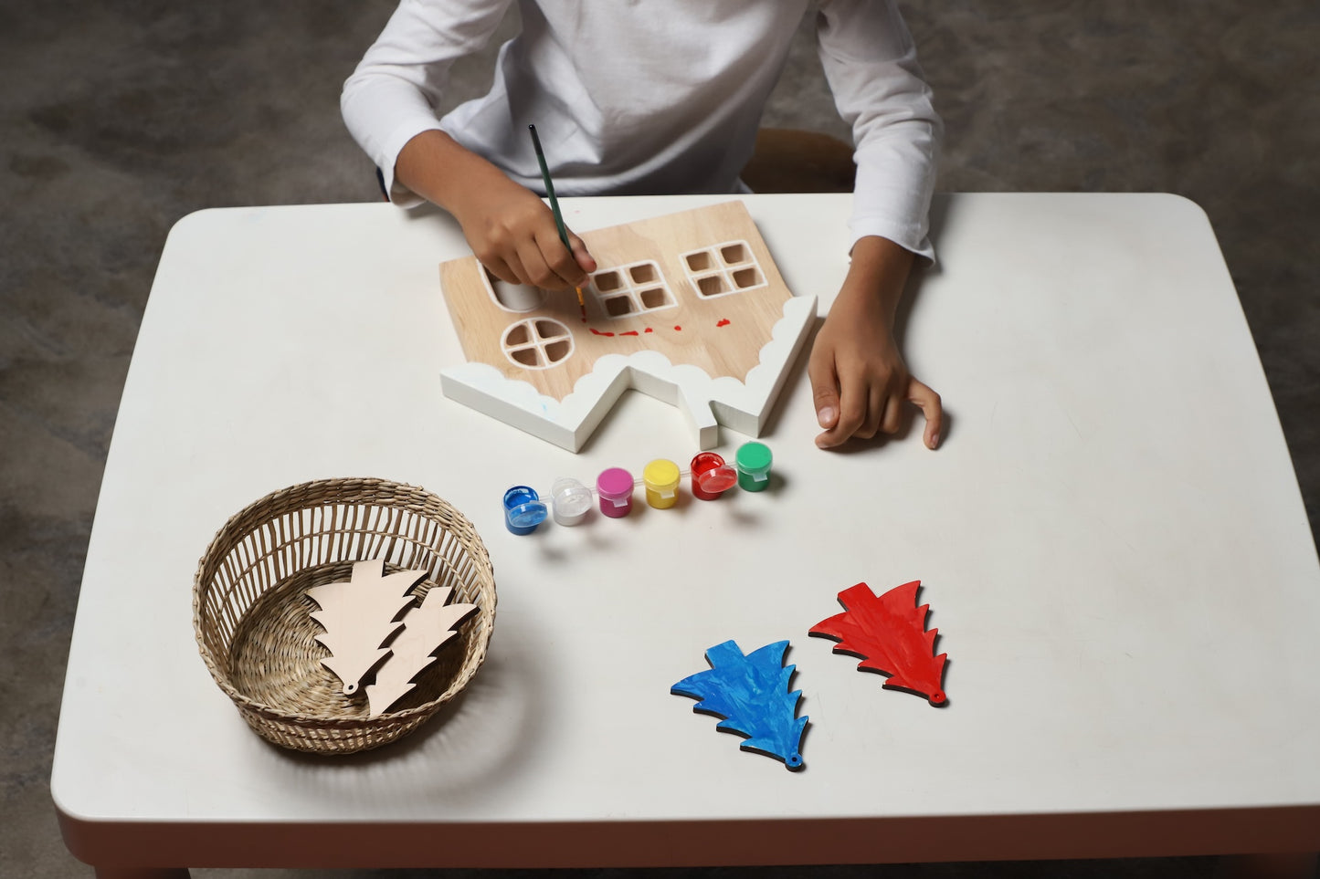 Birch Gingerbread House – DIY Wooden Paint & Play Set