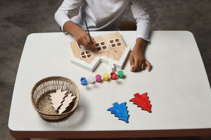 Birch Gingerbread House – DIY Wooden Paint & Play Set