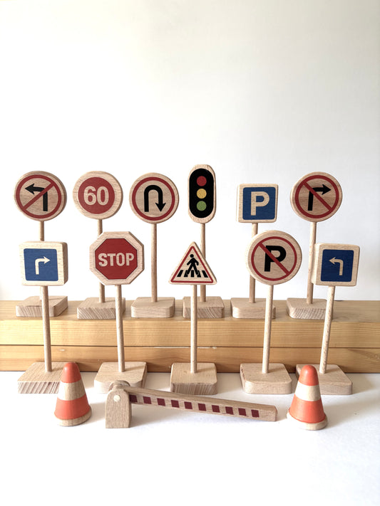 Birch Traffic Signs - Set of 14