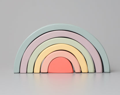 Pastel Wooden Rainbow Stacker