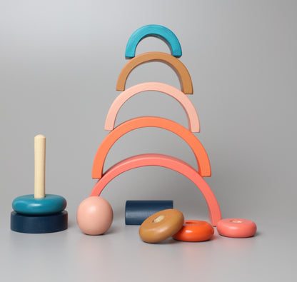 Birch Rainbow Stacker - Sunset