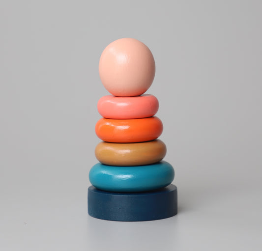 Birch Ring Stacker - Sunset