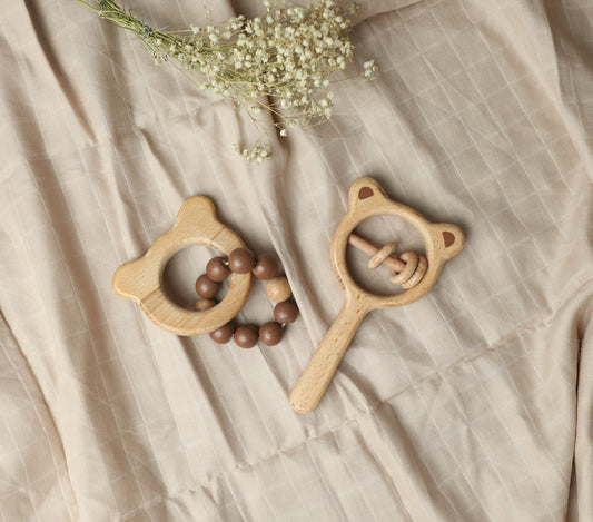 Bear Rattle and Teether Combo