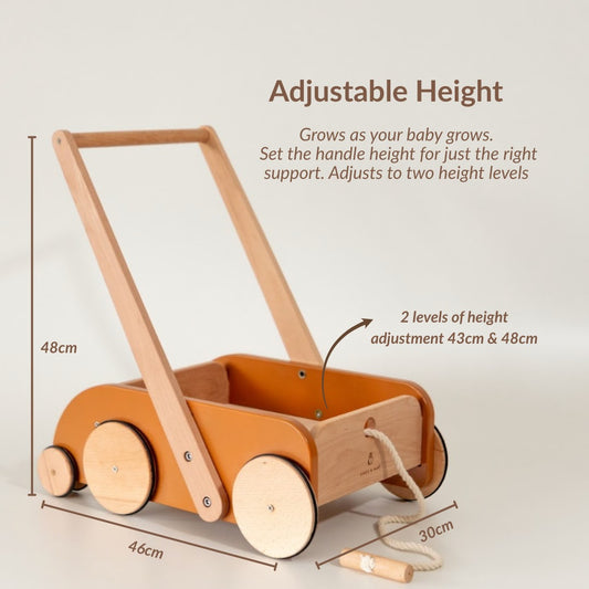 Birch SteadyStep Wooden Walker with Treasure Basket - FLAT 20% OFF