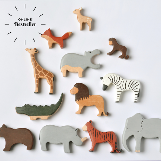 Birch Wild Animals Set of 12