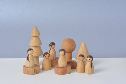 Birch Folk Natural Set of 6