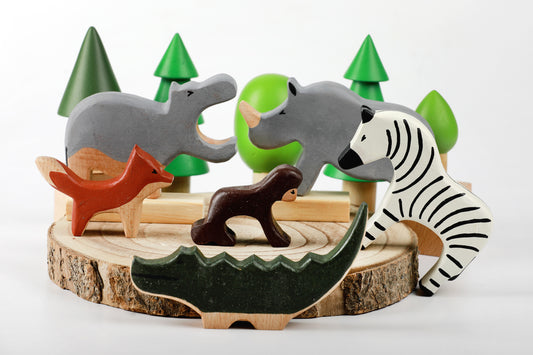 Birch Wild Animals Set of 6 - Combo 2