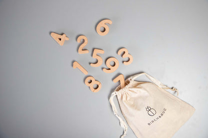 Birch Wooden Numbers