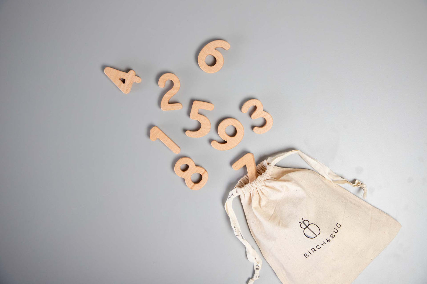 Birch Wooden Numbers
