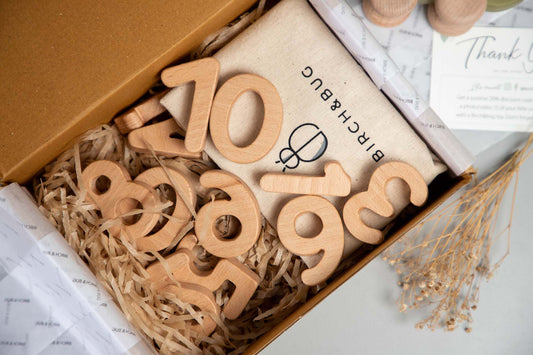 Birch Wooden Numbers