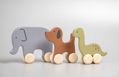 Birch Animal Roller Toys - Set of 3