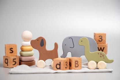 Birch Animal Roller Toys - Set of 3